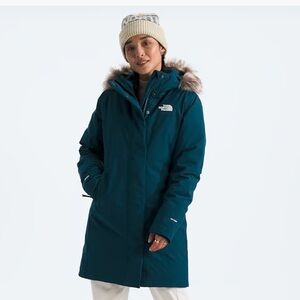The Northface hyvent blue parka